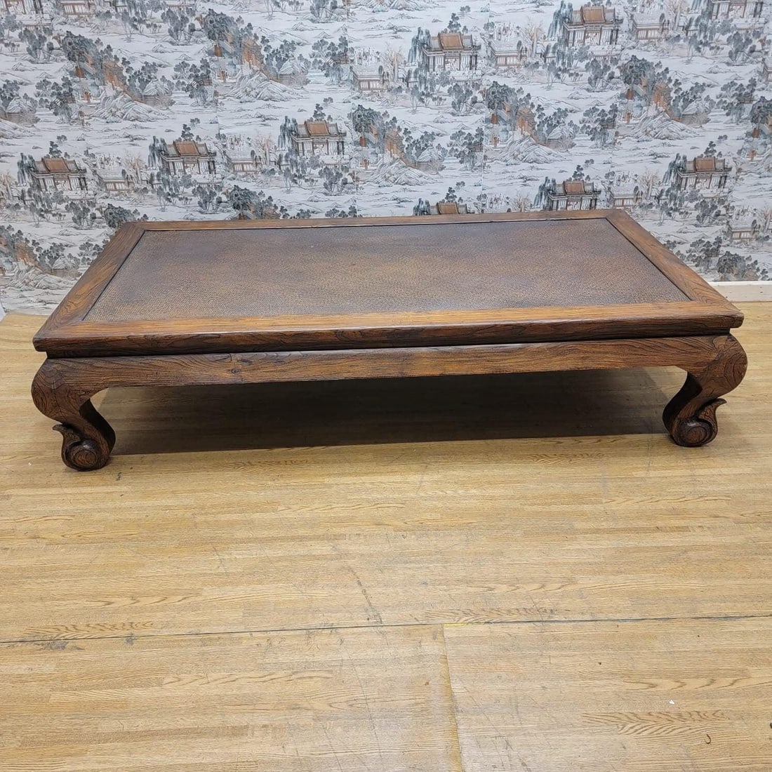 Antique Shanxi Province Elm and Rattan Coffee Table - 4