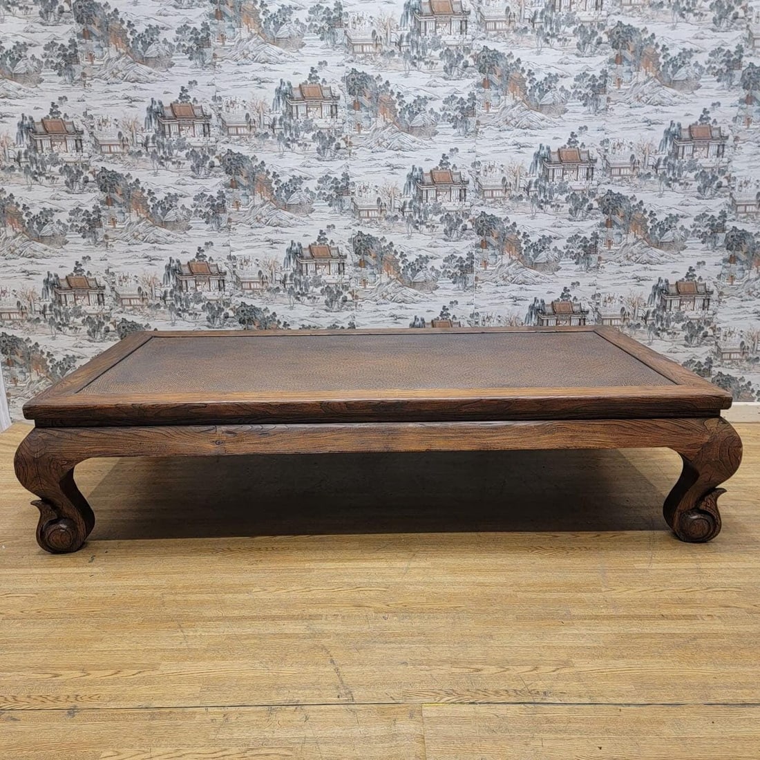 Antique Shanxi Province Elm and Rattan Coffee Table - 5