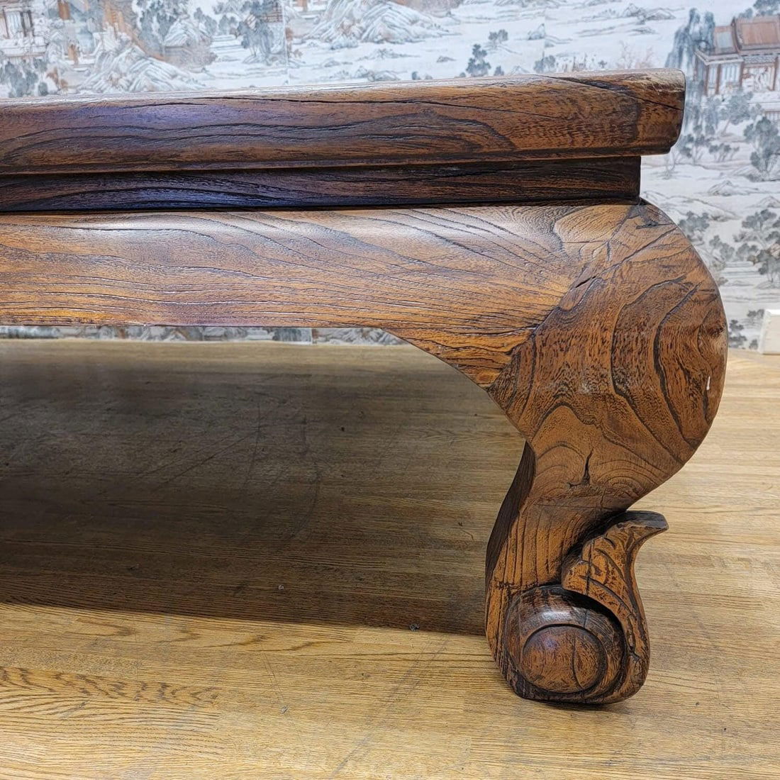 Antique Shanxi Province Elm and Rattan Coffee Table - 6