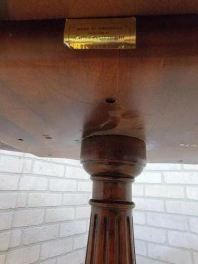 Vintage Georgian Style Flame Mahogany Carved Pie Crust Table by Maitland-Smith - 7