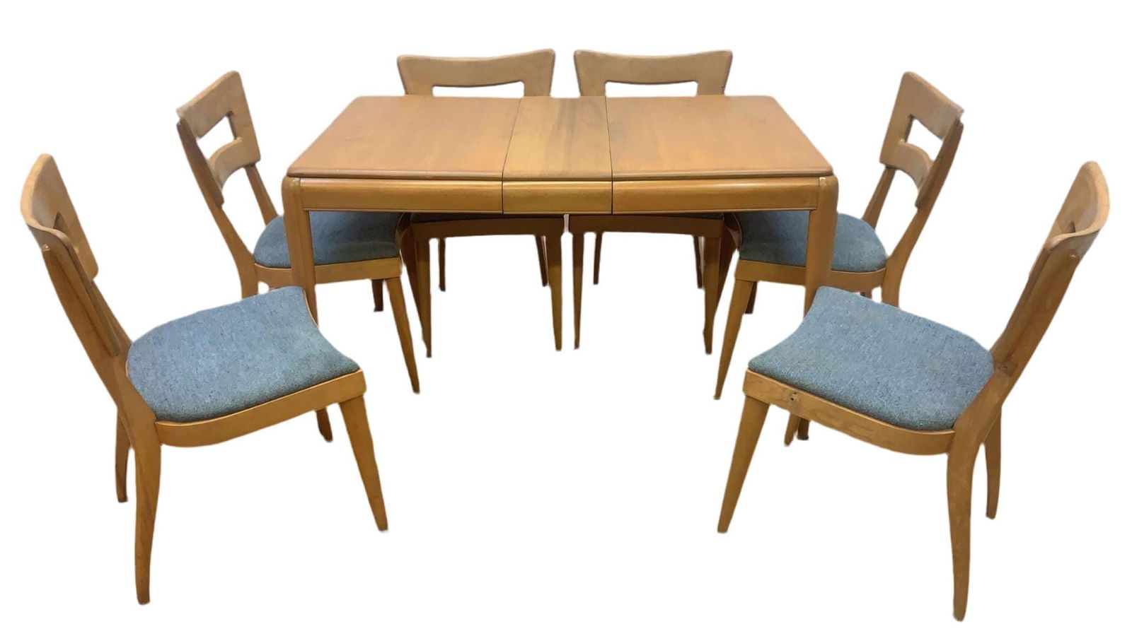 Mid Century Modern Haywood Wakefield 8 Piece Dining Set: Title: Mid Century Modern Haywood Wakefield 8 Piece Dining Set Description: Mid Century Modern Heywood Wakefield 8 Piece Dining SetThe Mid Century Modern Heywood Wakefield 8 Piece Dining Set is a