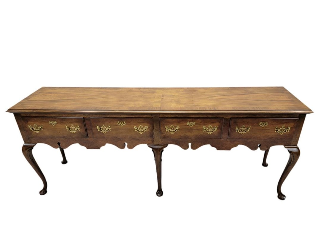 Vintage Queen Anne Style Walnut Console Table/Sideboard by Baker Furniture (1 of 9)