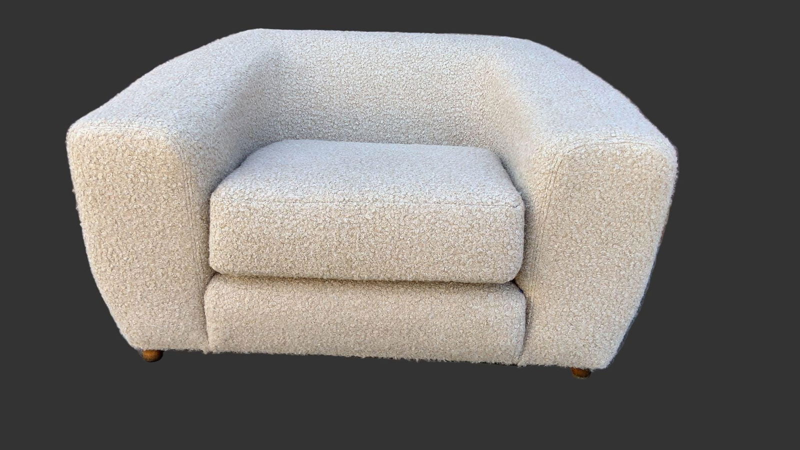 Mid Century Modern Karpen Club Chair Newly Reupholstered in Boucle (1 of 8)