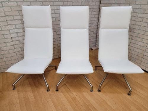 Modern Arne Jacobsen Style Mikasa High Back Lounge Chairs By Davis Furniture - Set of 3: Title: Modern Arne Jacobsen Style Mikasa High Back Lounge Chairs By Davis Furniture - Set of 3 Description: Modern Arne Jacobsen Style Mikasa High Back Lounge Chairs By Davis Furniture - Set of 3 A Sl