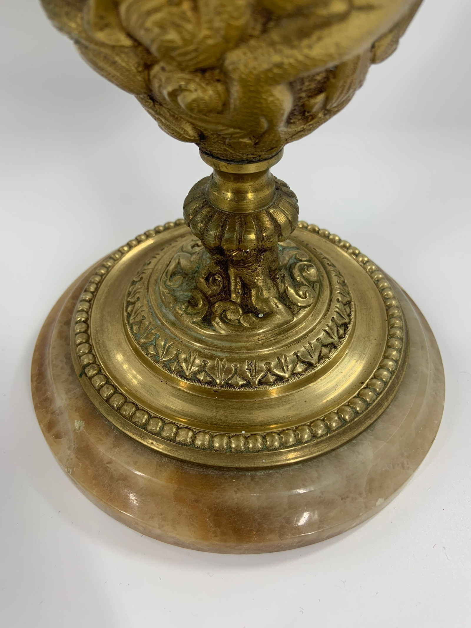 Antique French Renaissance Revival Figural Ormolu Ewers - Pair - 7