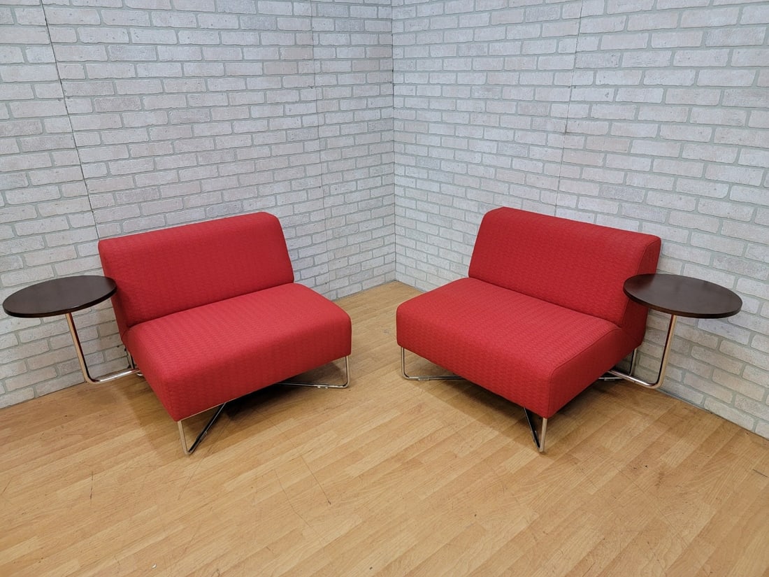 Mid Century Modern Modular Lounge with Movable Side Table by Bernhardt Designs - Set of 2 - 7