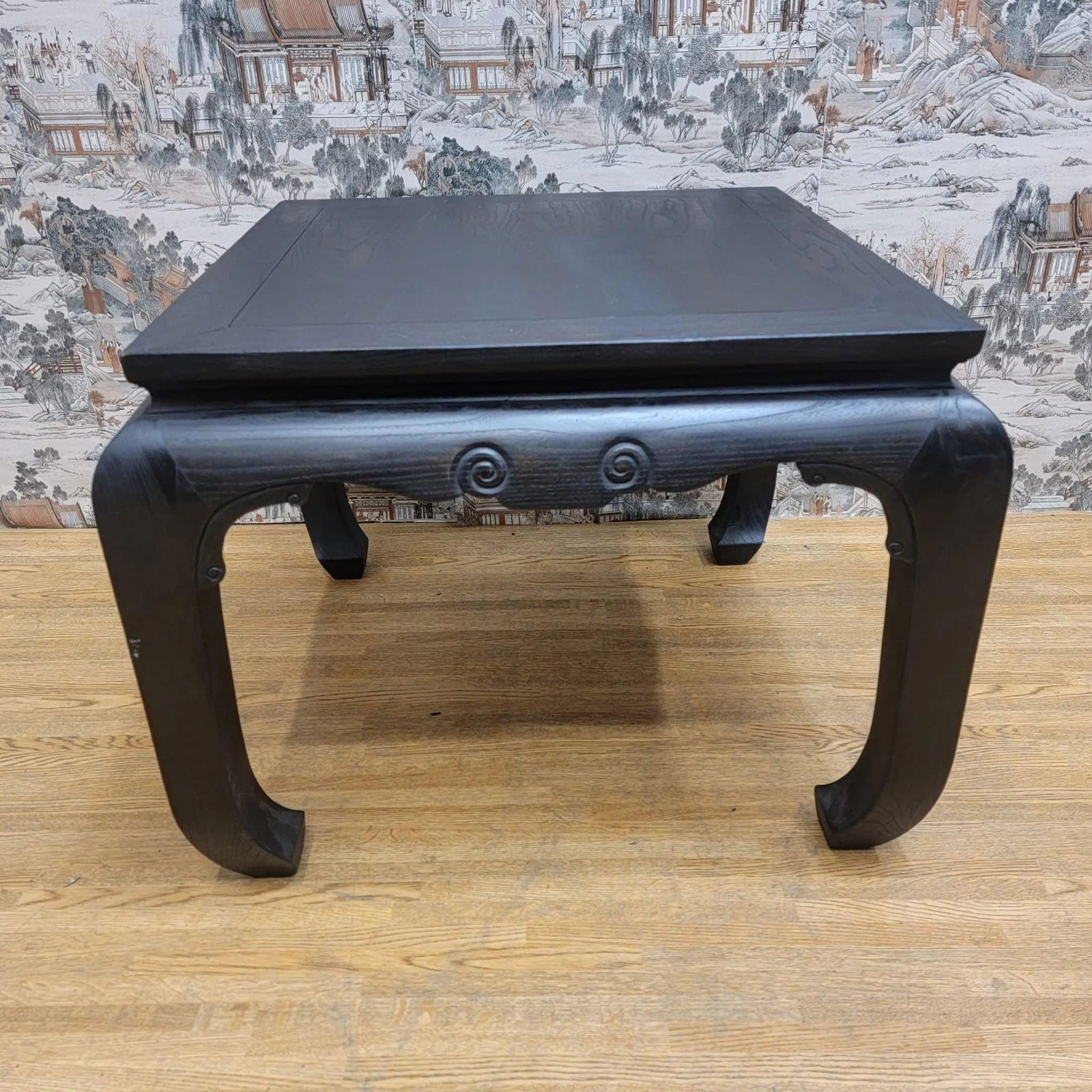 Antique Shanxi Province Black Lacquer Elm Side Table - Pair - 10