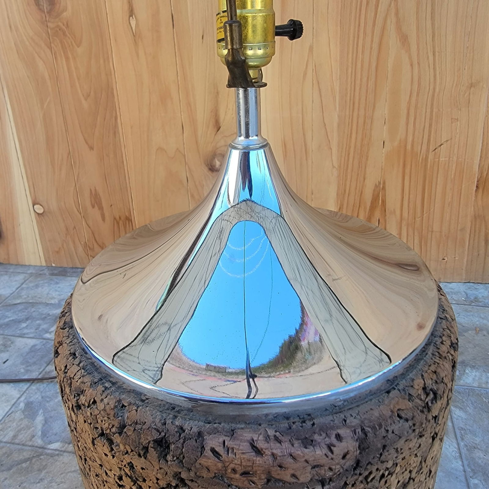 Mid Century Modern Cork Table Lamp - 9