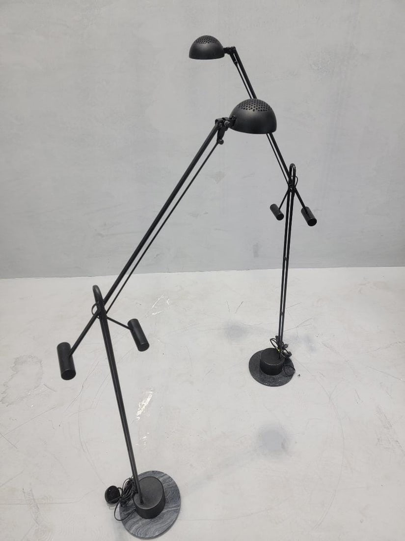 Vintage Postmodern Crane Form Floor Lamps - Pair - 6
