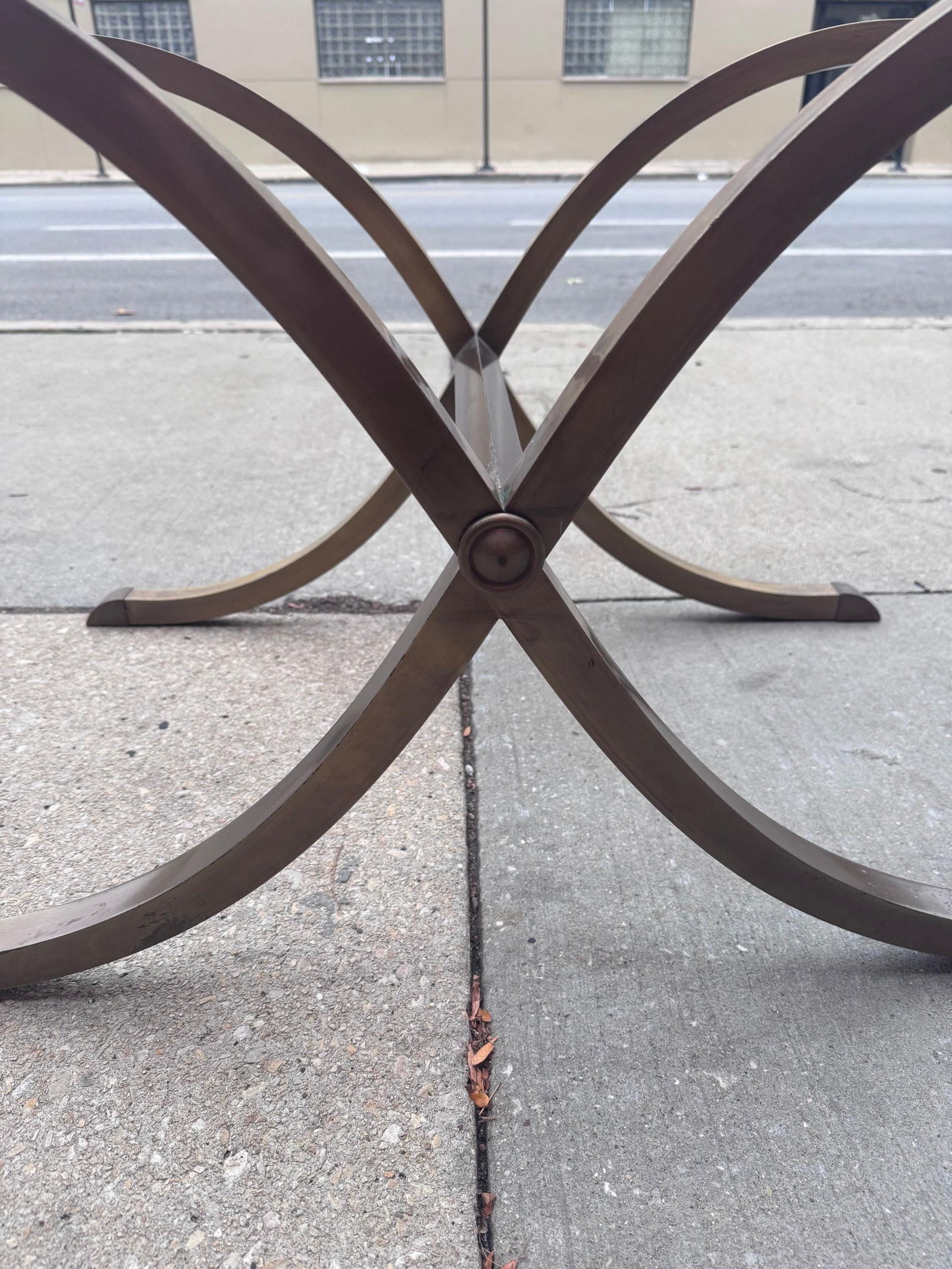 New - Hollywood Regency LaBarge Brass Tray Top Oval Coffee Table - 4