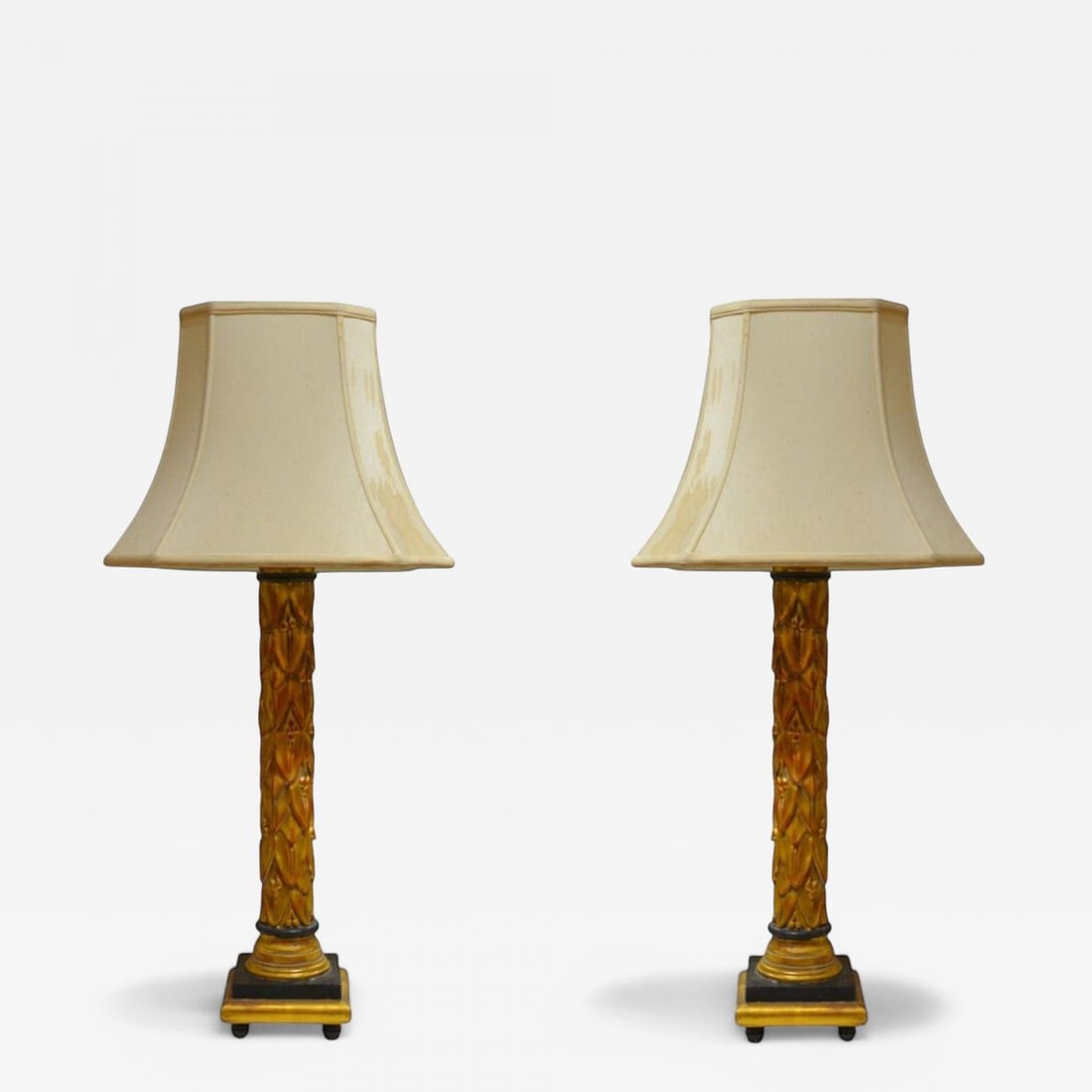 Maison Jansen, Hollywood Regency, Giltwood, Table Lamps, France, 1950s (1 of 12)