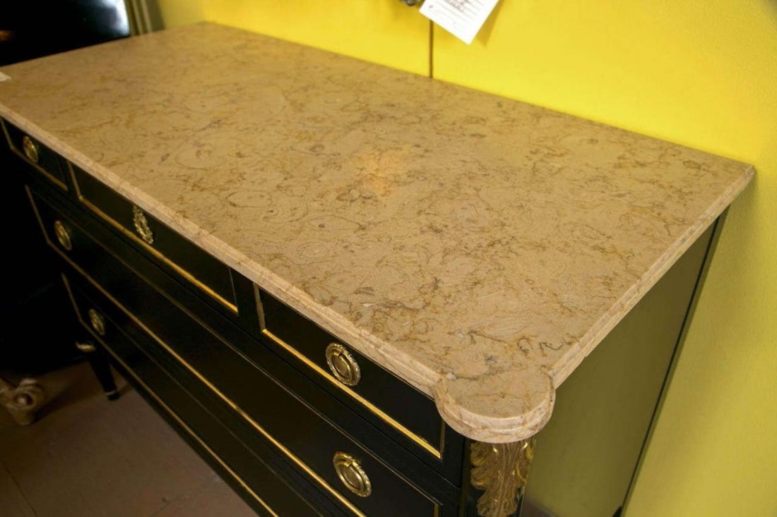 Ebonized Marble-Top Commode by Maison Jansen - 10