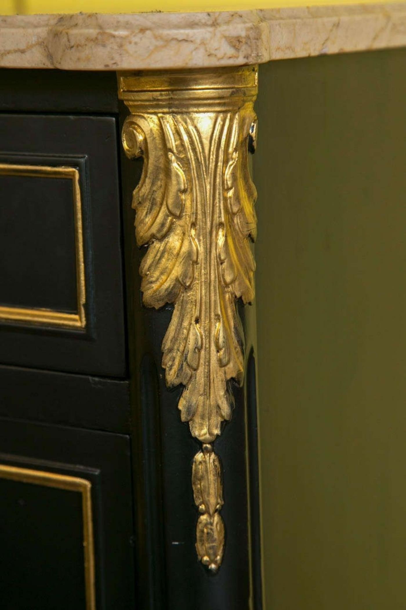 Ebonized Marble-Top Commode by Maison Jansen - 4