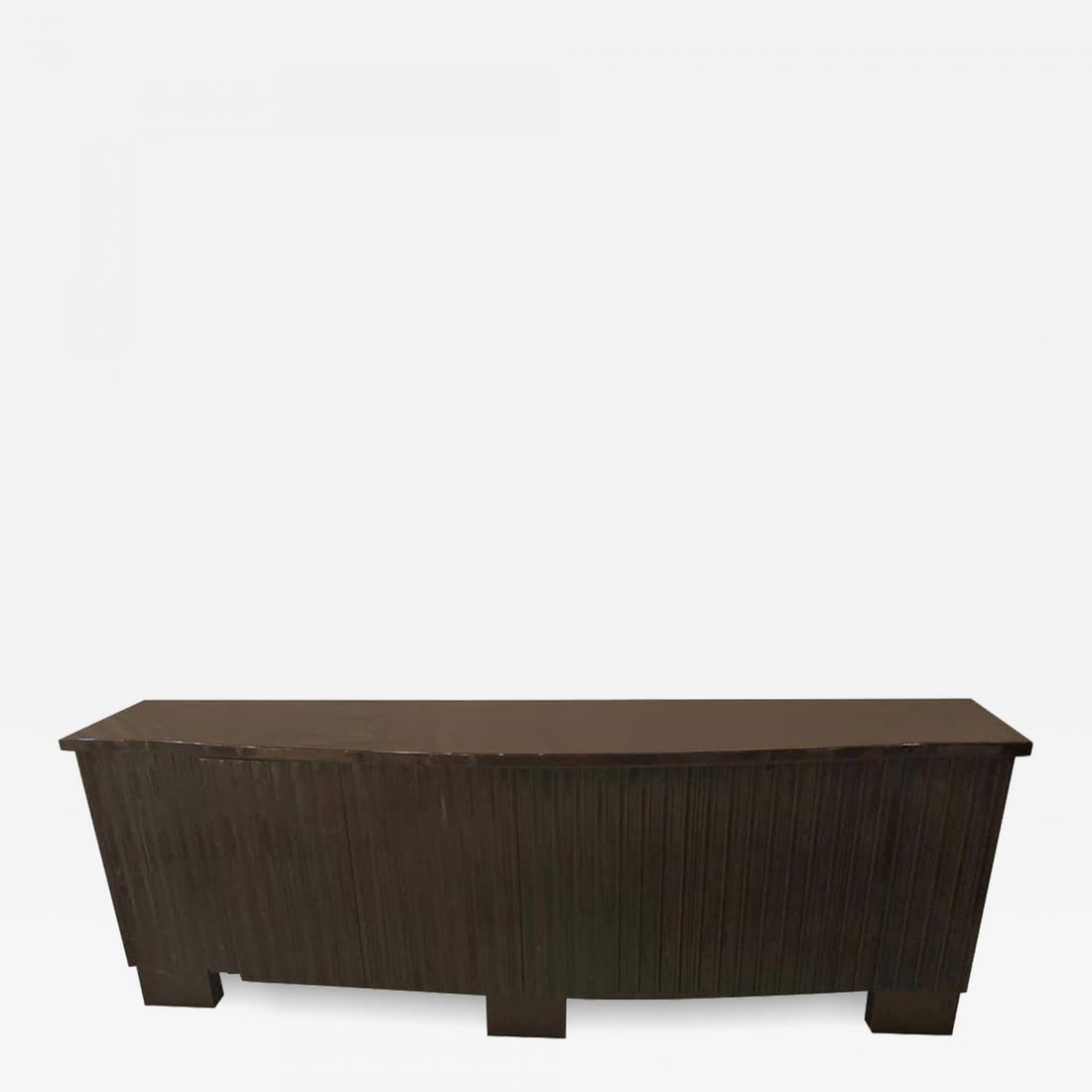 Palatial Pace Collection Wavy Front Mahogany Lacquered Credenza or Sideboard: Title: Palatial Pace Collection Wavy Front Mahogany Lacquered Credenza or Sideboard Description: Palatial pace wavy front mahogany lacquered credenza or sideboard. This is simply the most stunning of