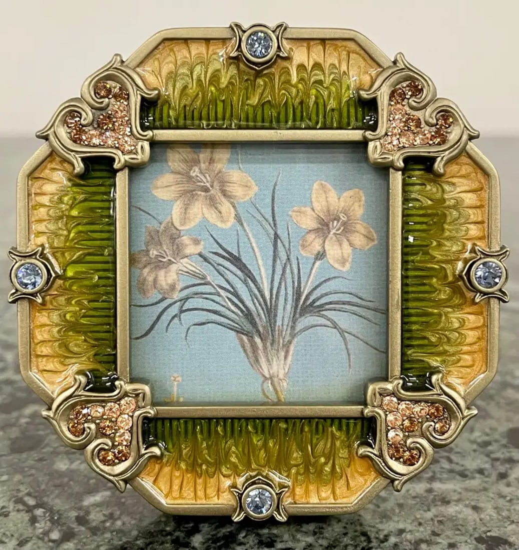 Jay Strongwater Octagonal Swarovski Picture Frame, New in Box - 3