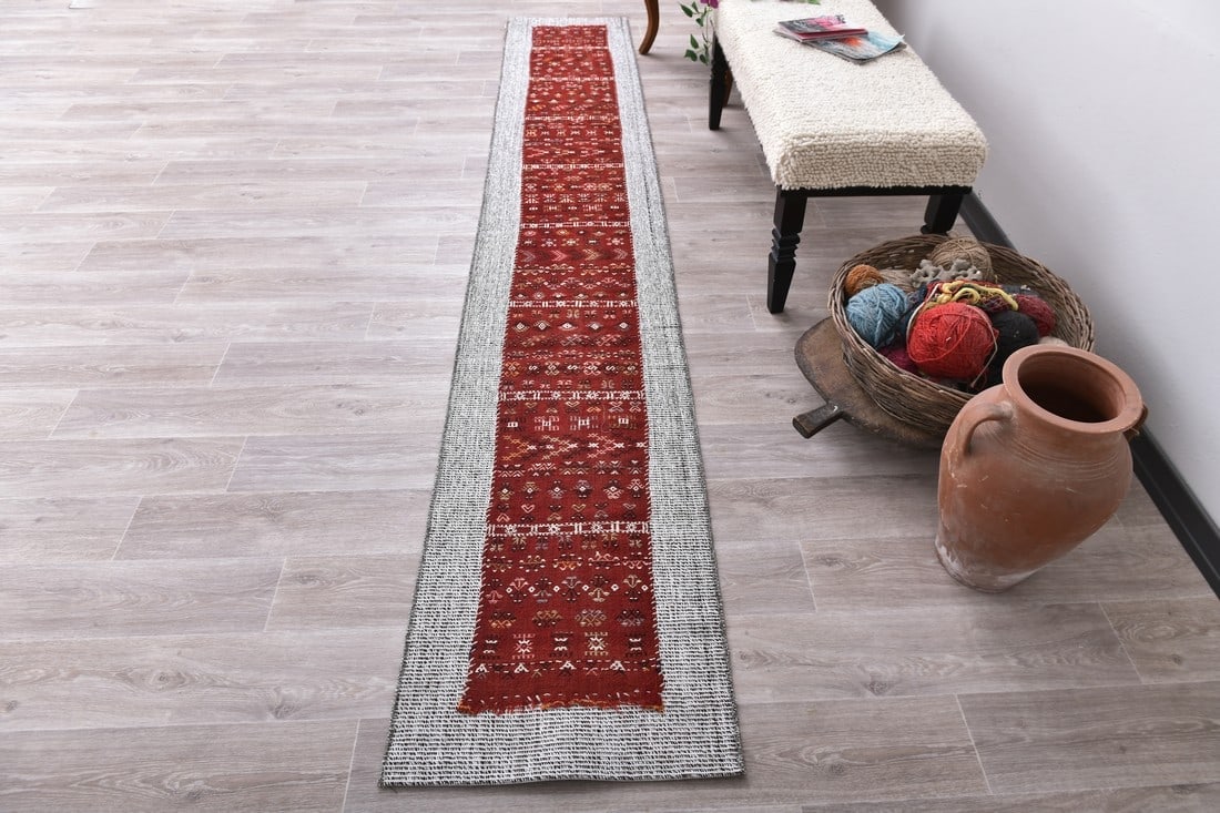 1'10'' x 11'7'' Turkish Flatweave Kilim Rug - 60976 - 3