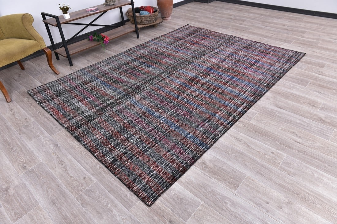 6'3'' x 8'10'' Turkish Flatweave Kilim Rug - 241098 - 2