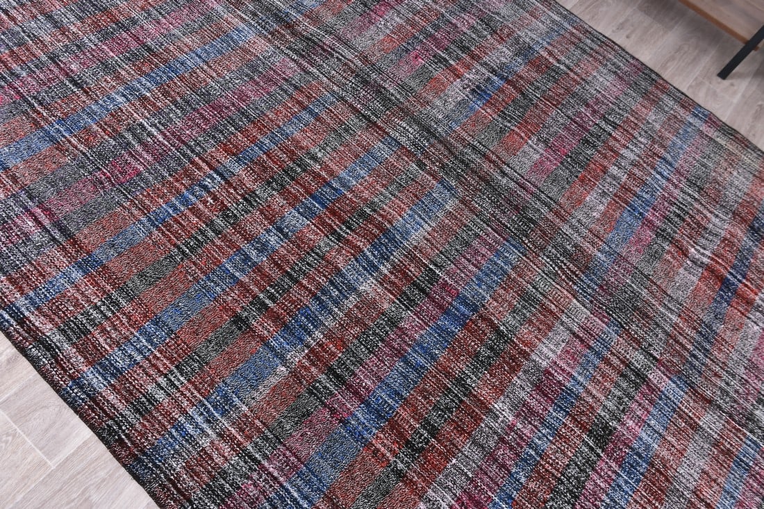 6'3'' x 8'10'' Turkish Flatweave Kilim Rug - 241098 - 4