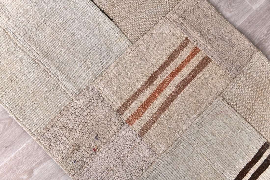 2'2'' x 9'10'' Turkish Hemp Patchwork Rug - 241057 - 4