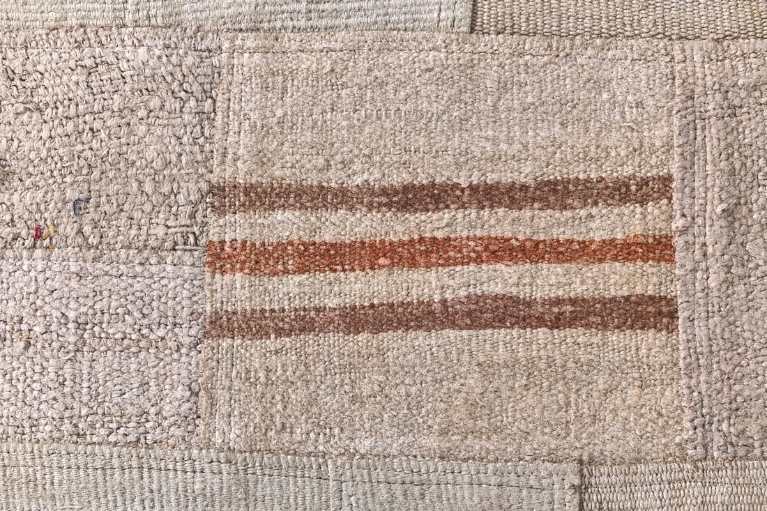 2'2'' x 9'10'' Turkish Hemp Patchwork Rug - 241057 - 5