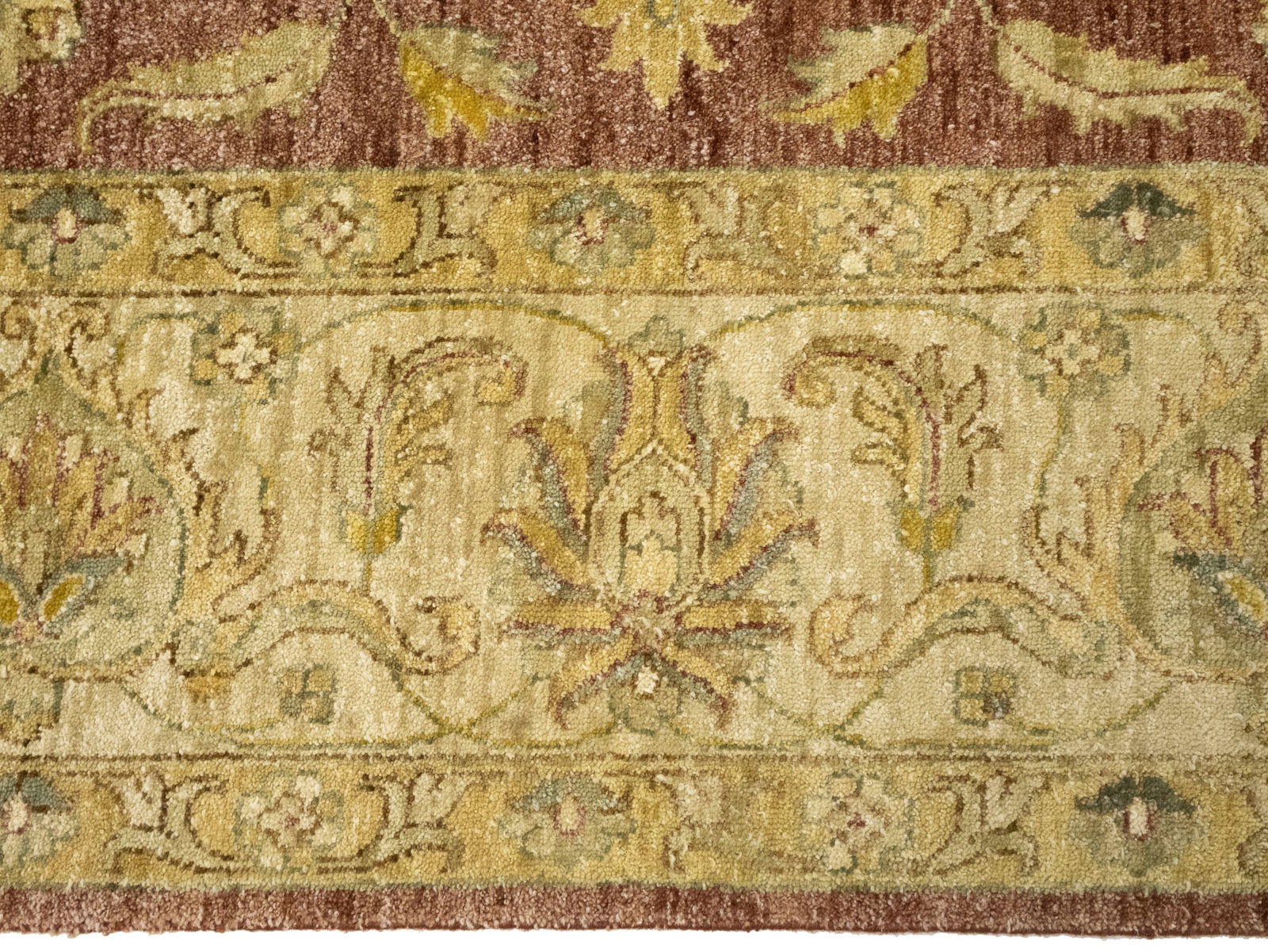 Muted Rusty Brown Floral Peshawar 8X10 Pakistan Oriental Rug - 11