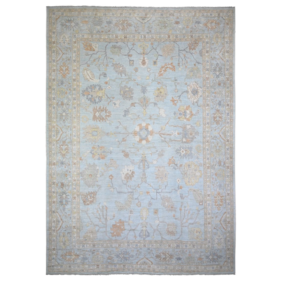 Aero Blue Hand Knotted Afghan Angora Oushak Organic Wool Oriental Rug: Title: Aero Blue Hand Knotted Afghan Angora Oushak Organic Wool Oriental Rug Description: This is a truly genuine one-of-a-kind. It has been Knotted for months and months in the centuries-old weaving