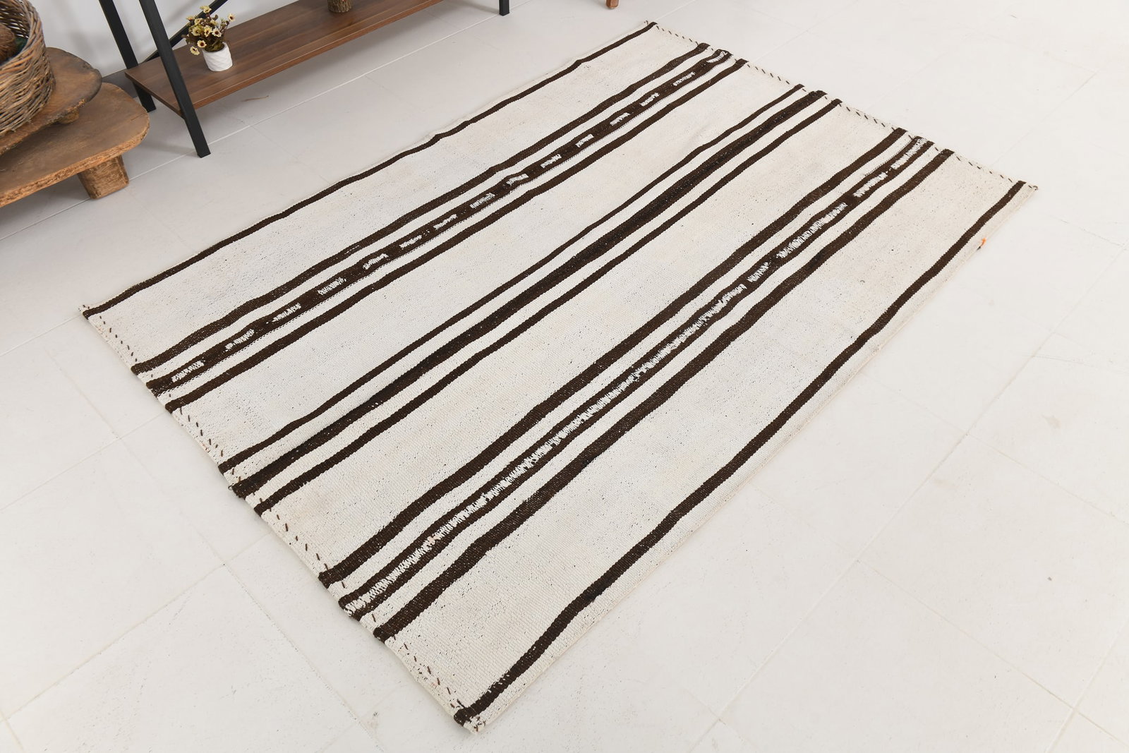 4'5'' x 6'6'' Turkish Flatweave Kilim Rug - 60536 - 6