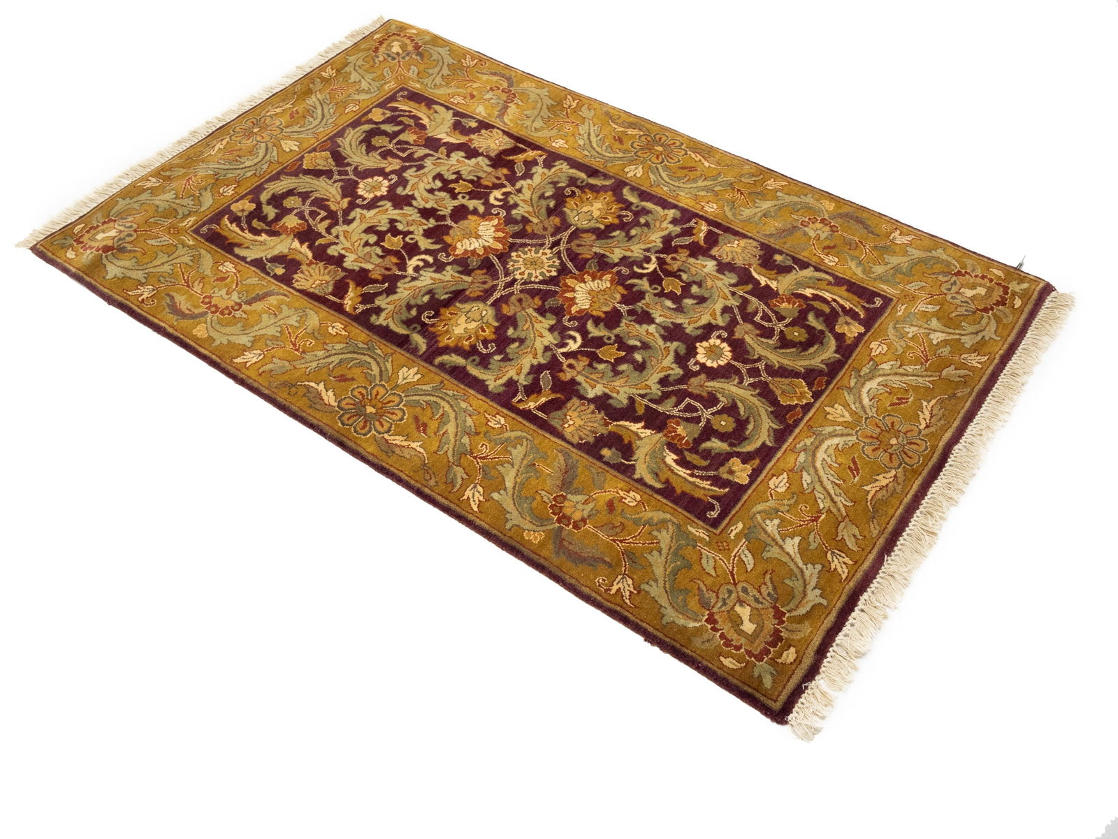 Purple Floral Classic 4X6 Agra Jaipur Oriental Rug - 3