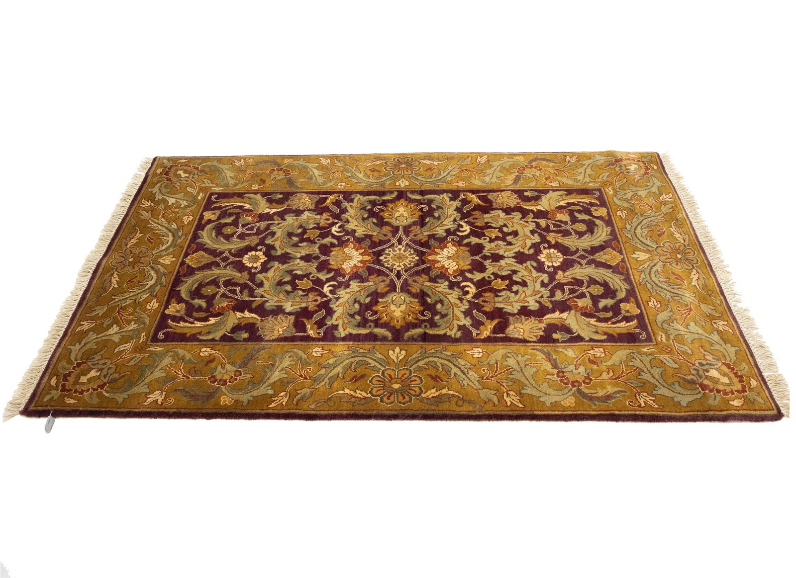 Purple Floral Classic 4X6 Agra Jaipur Oriental Rug - 6