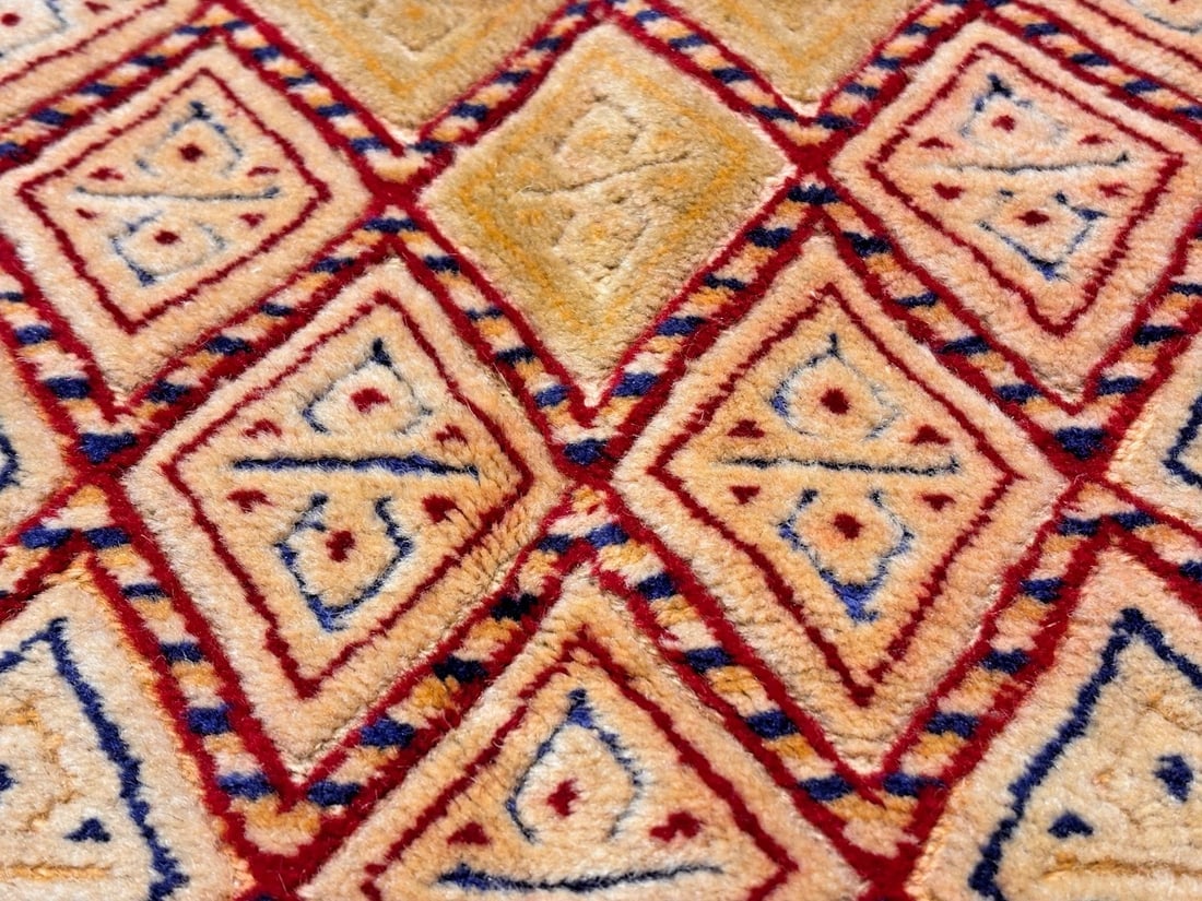 Hand-Knotted Balouch Tribal Wool Geometric Afghan Oriental Area Rug 4'1" x 6'10" - 5