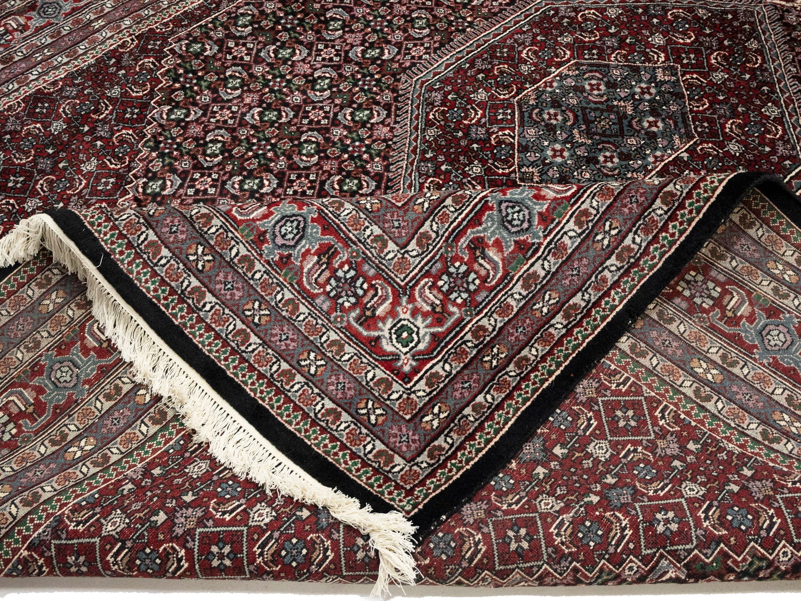 Black Floral Tribal 9X12 Indo-Bidjar Oriental Rug - 16