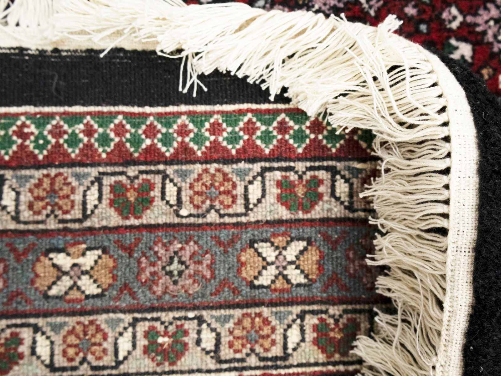 Black Floral Tribal 9X12 Indo-Bidjar Oriental Rug - 17