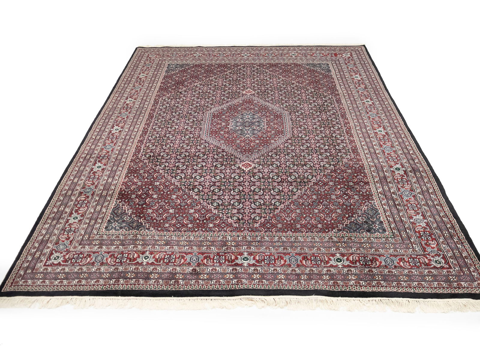 Black Floral Tribal 9X12 Indo-Bidjar Oriental Rug - 5