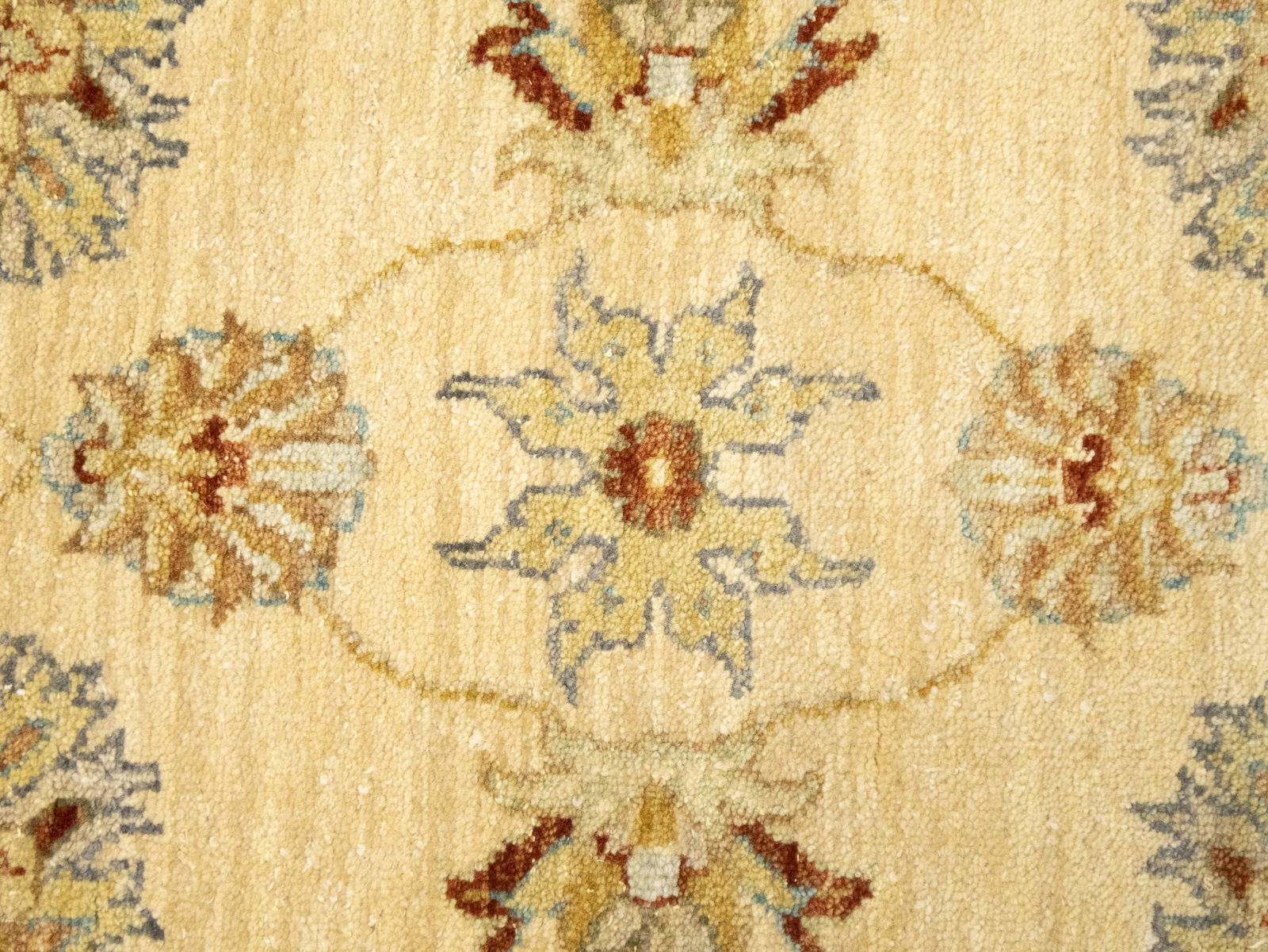 Beige Floral 3X12 Peshawar Pakistan Oriental Runner Rug - 7