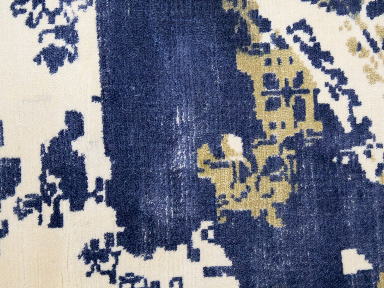 Distressed Floral Modern 6X6 Hand-Loomed Round Rug - 7