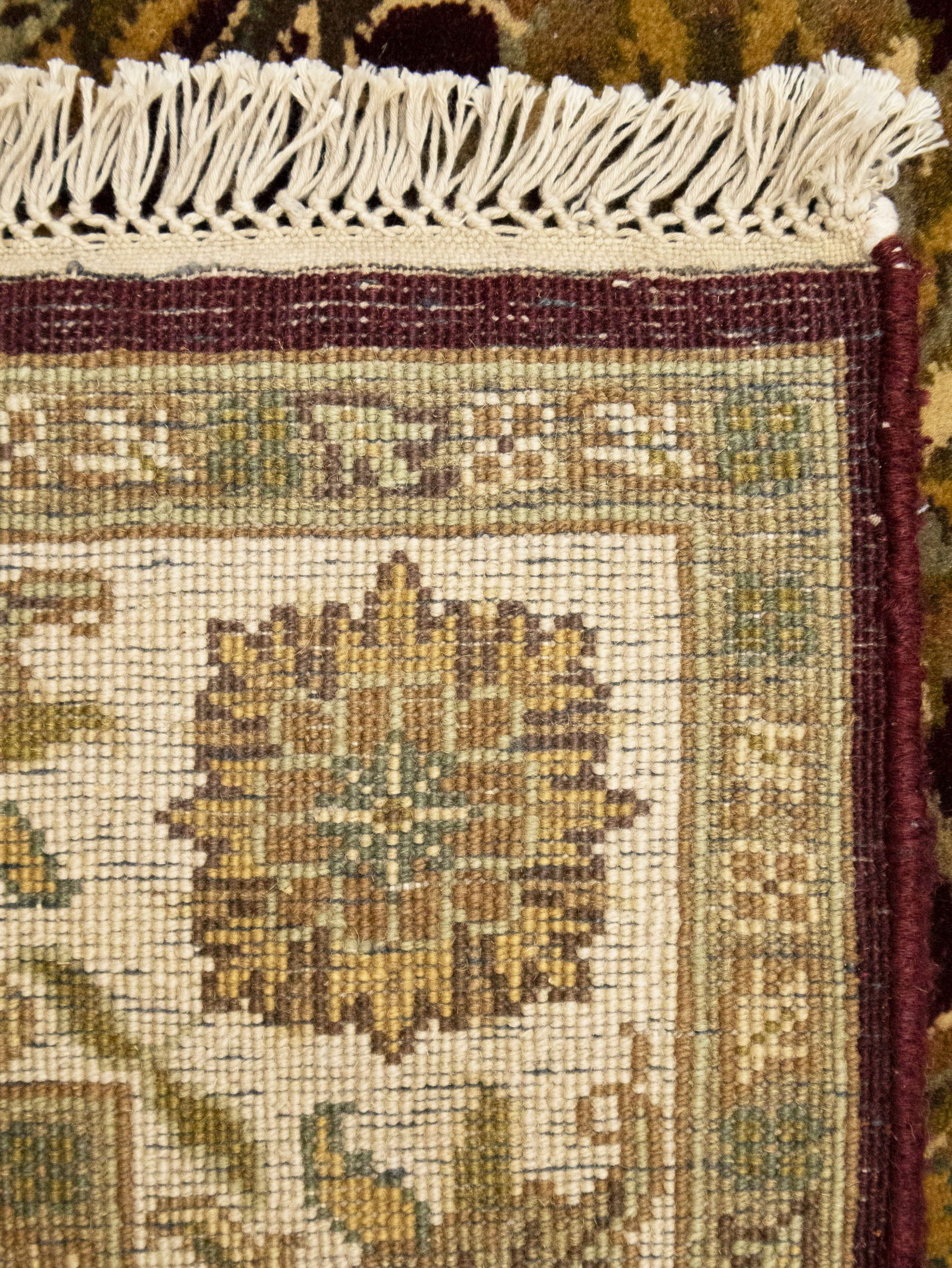 Burgundy Floral Classic 4X6 Agra Jaipur Oriental Rug - 11