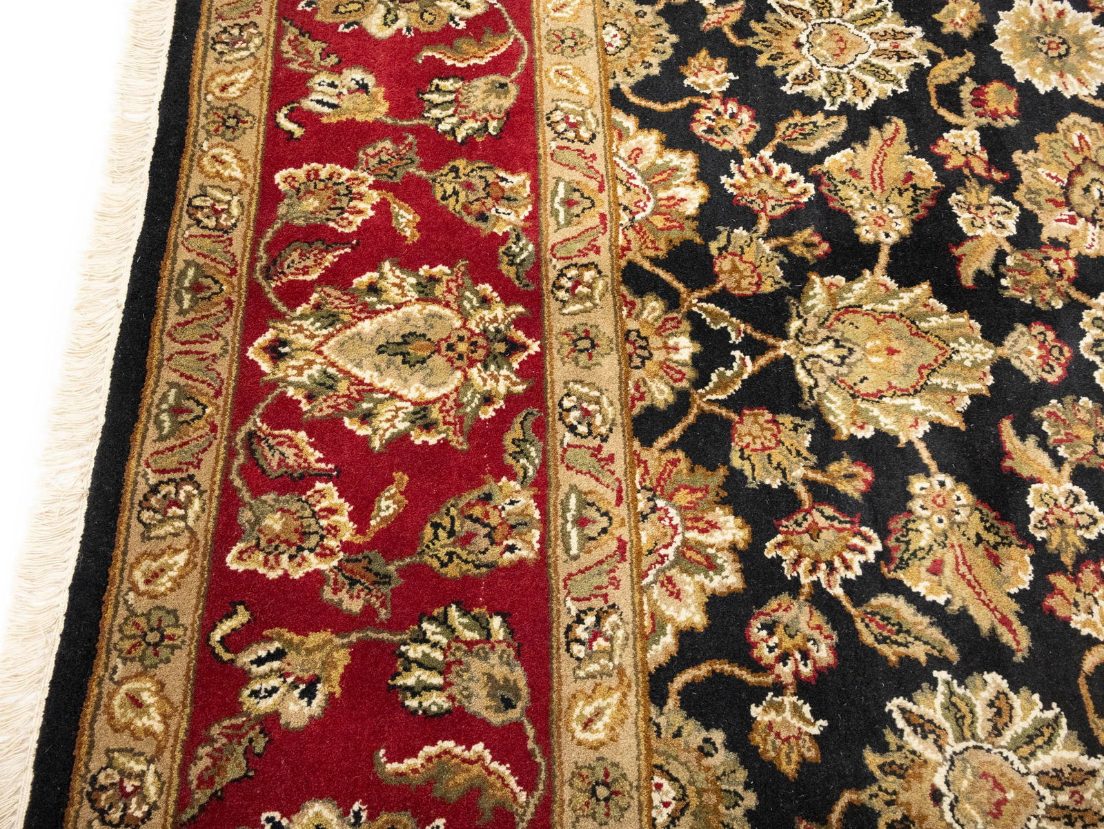 Black Floral Classic 8X10 Agra Jaipur Oriental Rug - 9