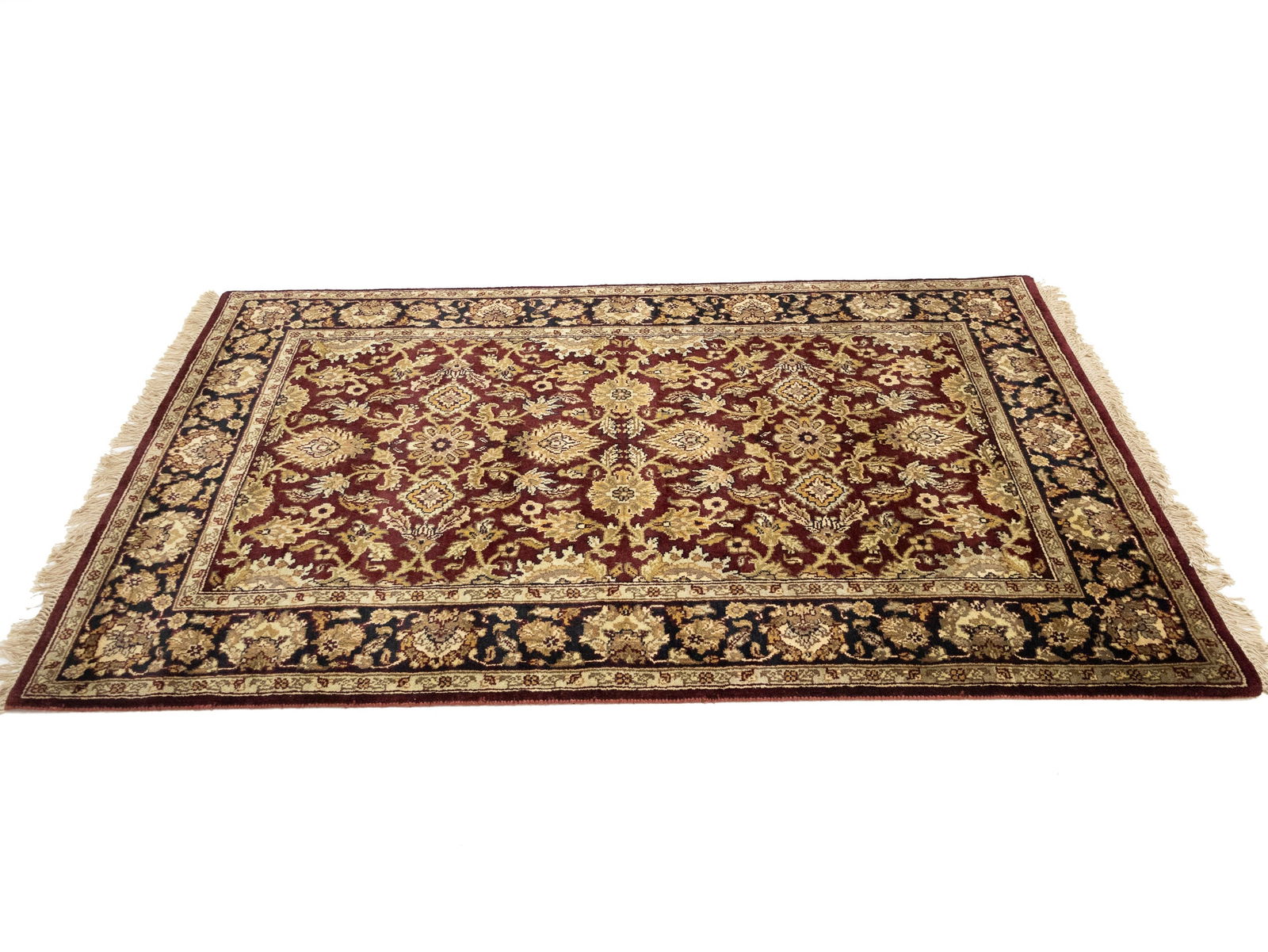 Red Floral Classic 4X6 Agra Jaipur Oriental Rug - 5