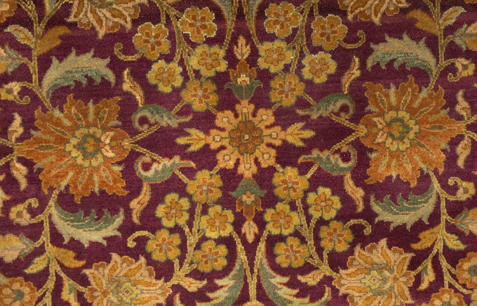 Burgundy Floral Classic 4X6 Agra Jaipur Oriental Rug - 11