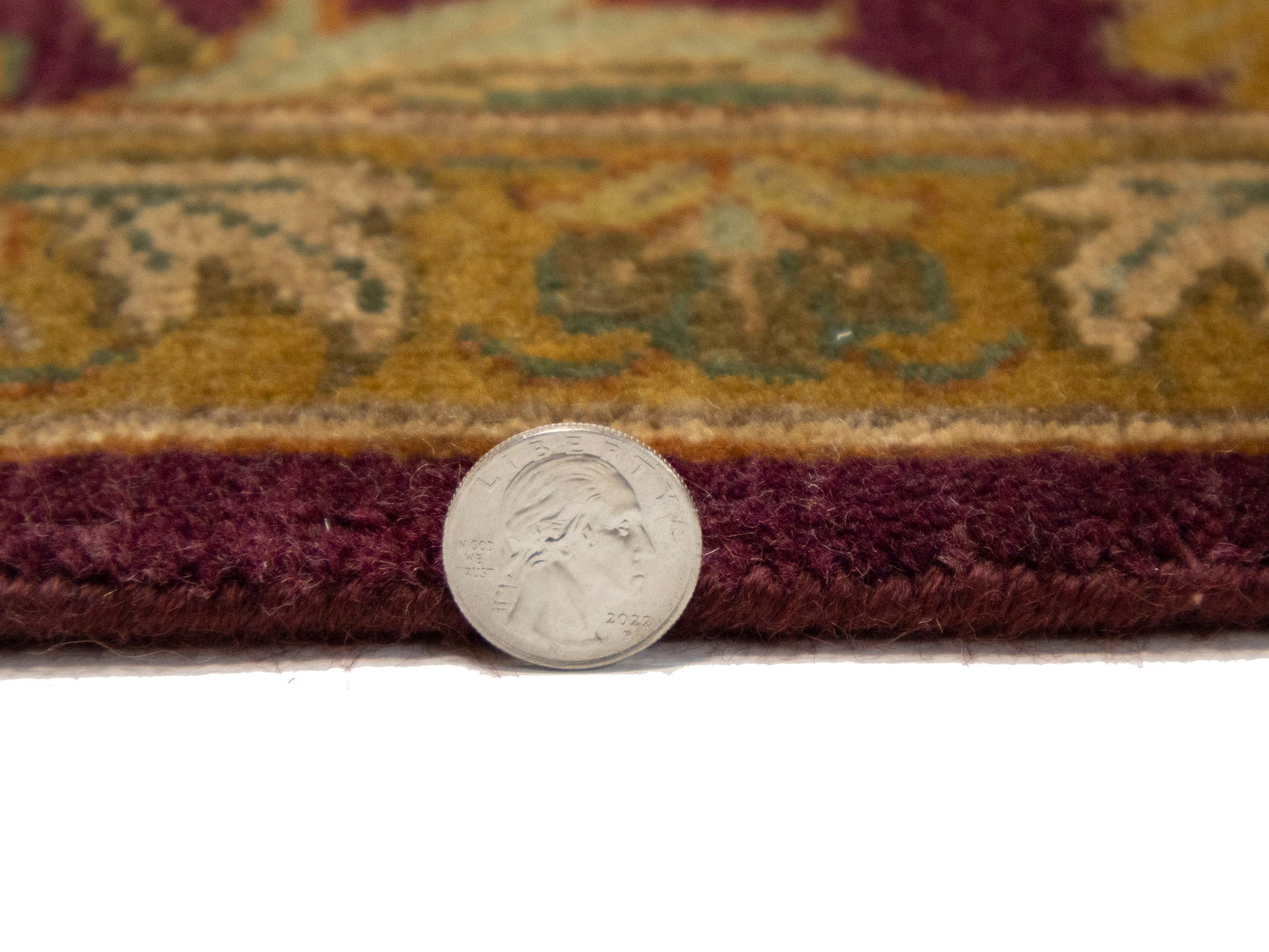 Burgundy Floral Classic 4X6 Agra Jaipur Oriental Rug - 12