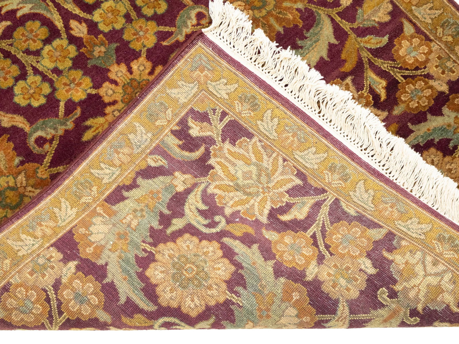Burgundy Floral Classic 4X6 Agra Jaipur Oriental Rug - 13