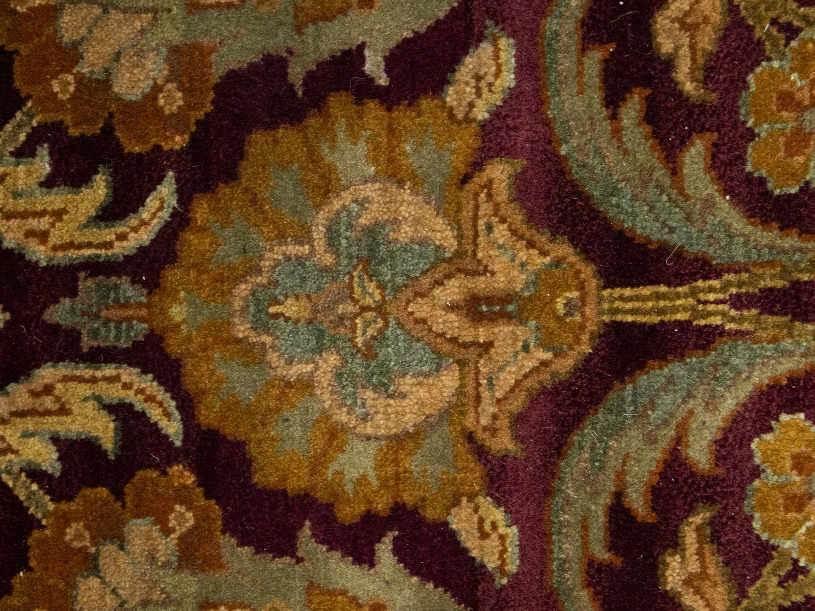 Burgundy Floral Classic 4X6 Agra Jaipur Oriental Rug - 14