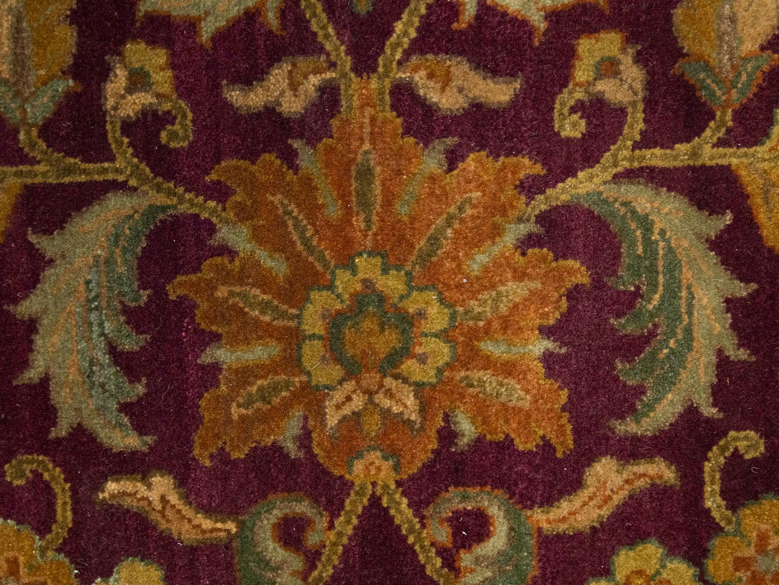 Burgundy Floral Classic 4X6 Agra Jaipur Oriental Rug - 15