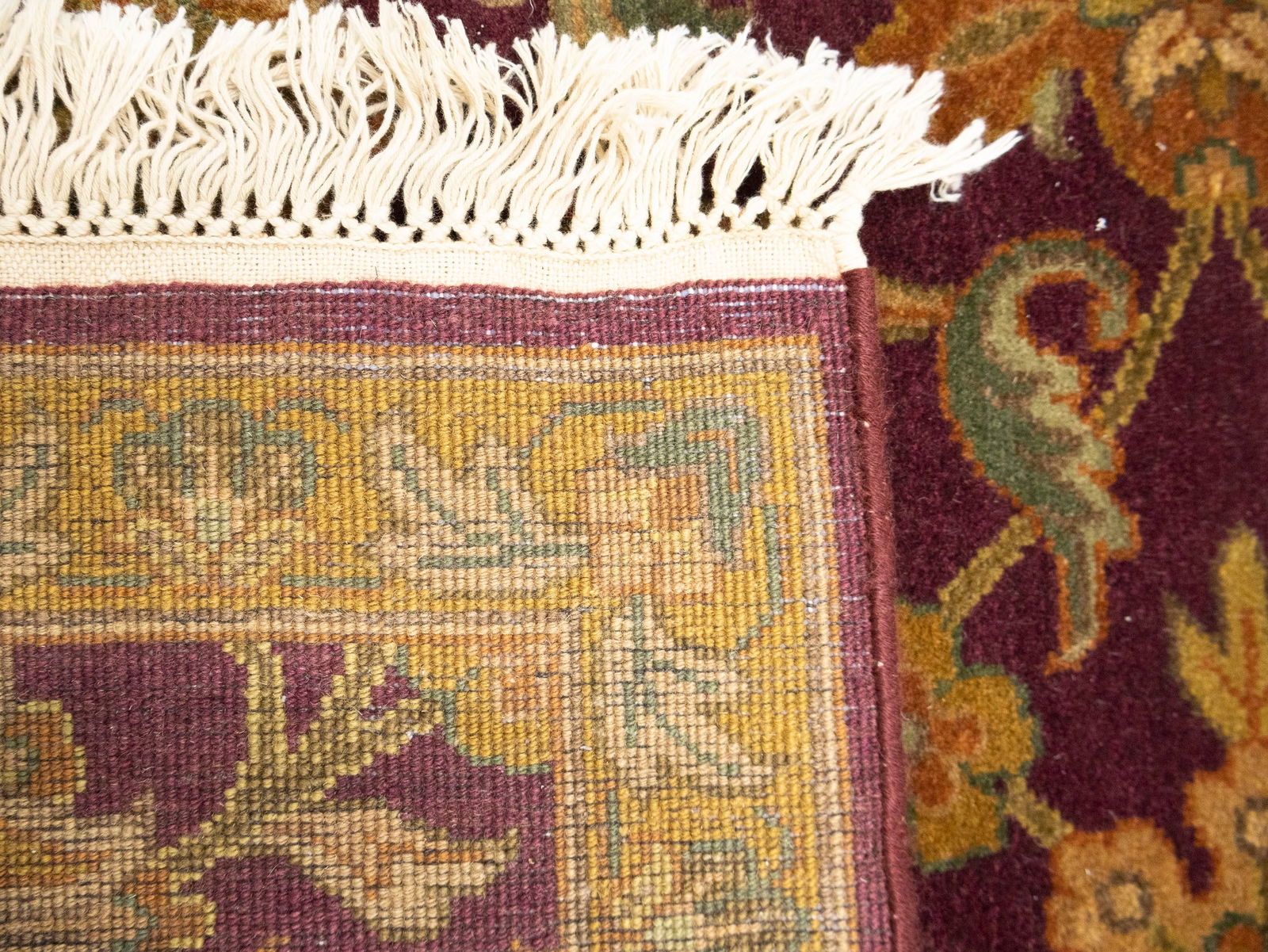 Burgundy Floral Classic 4X6 Agra Jaipur Oriental Rug - 9