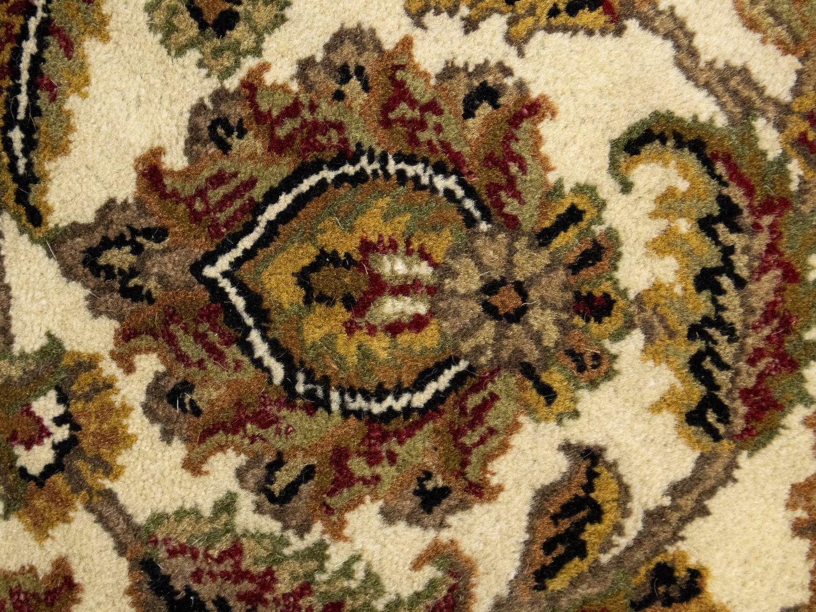 Cream Floral Classic 4'5X6'2 Agra Jaipur Oriental Rug - 9