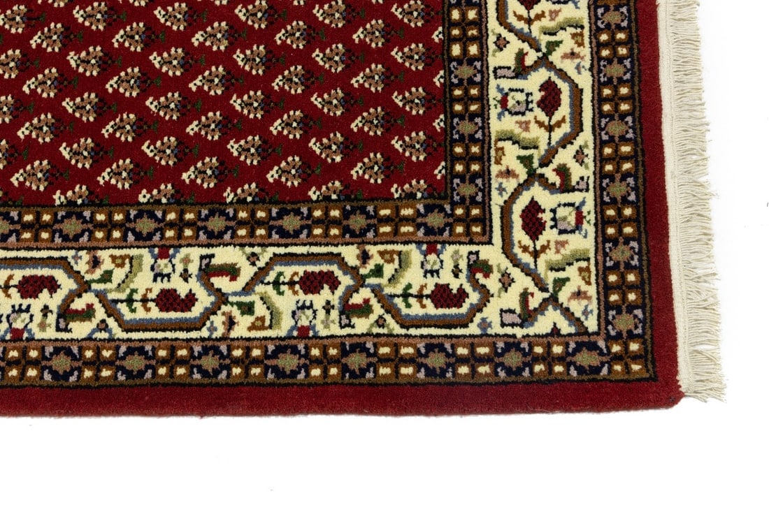Red Floral 3X10 Indo Botemir Oriental Runner Rug - 10