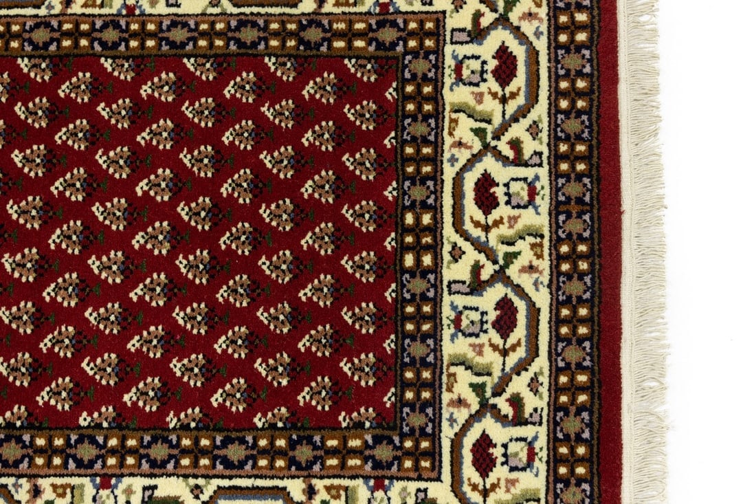 Red Floral 3X10 Indo Botemir Oriental Runner Rug - 11