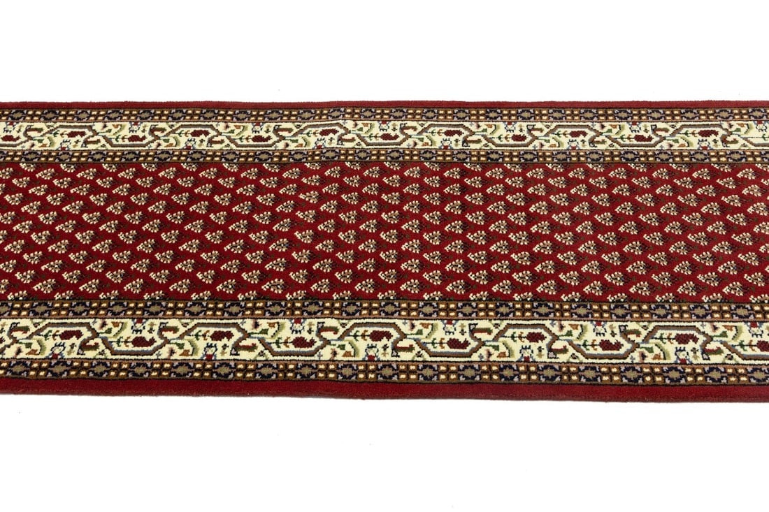 Red Floral 3X10 Indo Botemir Oriental Runner Rug - 7