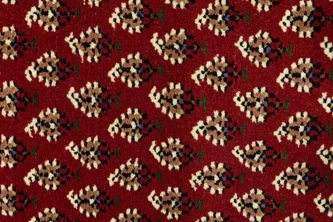 Red Floral 3X10 Indo Botemir Oriental Runner Rug - 8