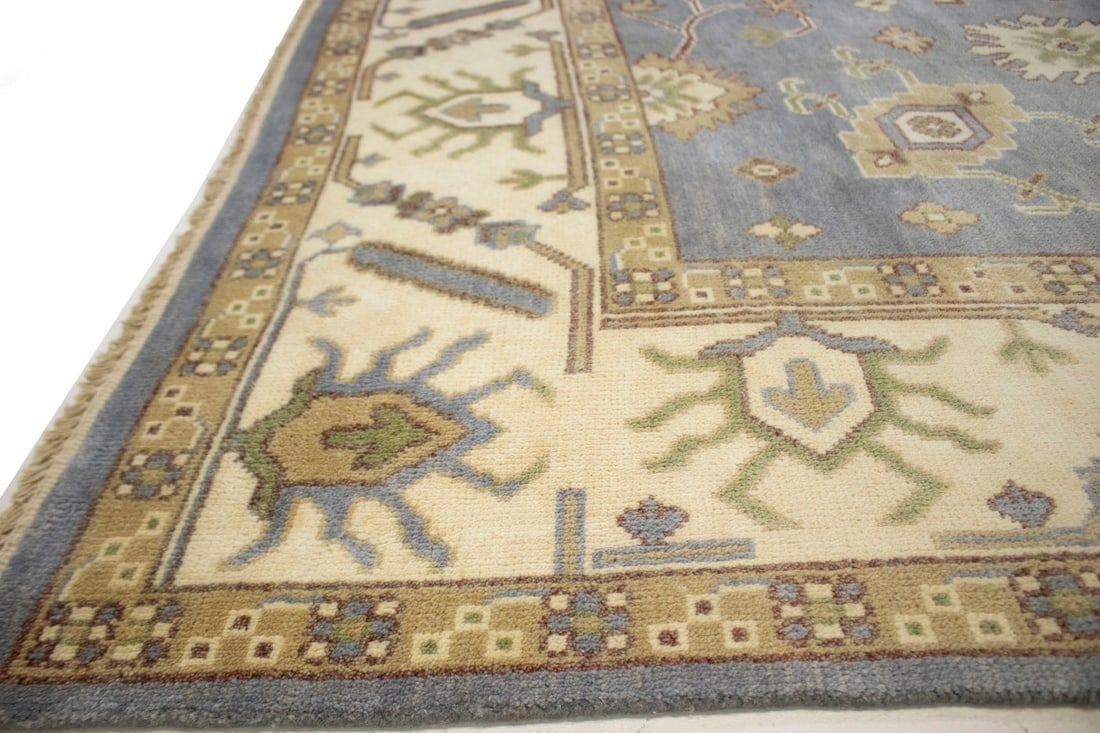 Gray Floral 9X12 Oushak Chobi Oriental Rug - 12